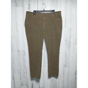 Eddie Bauer Tan Boyfriend Slim Corduroy Pants Size 18